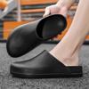 Fashion Thick Bottom Slippers Men Chef Shoes Non-Slip Bathroom Home Flip-Flops Soft Sole Eva Indoor Sandals Summer Beach Outdoor Slides