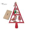 Wooden Christmas Party Decor Tree Tabletop Sign, Rustic Gingerbread Snowman Gnome Desktop Ornament with Star Gift for Family Topper, Vintage