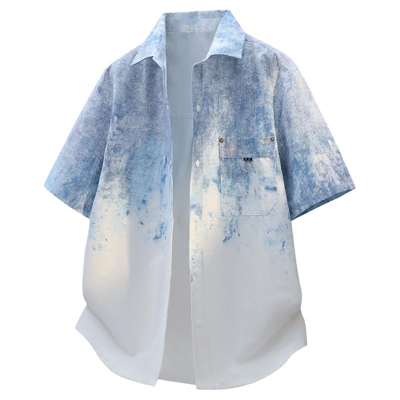 M-8XL Plus Size Short Sleeved Shirt Men s Lapel Shirt Cardigan Half Sleeved Men s Casual Top 8XL