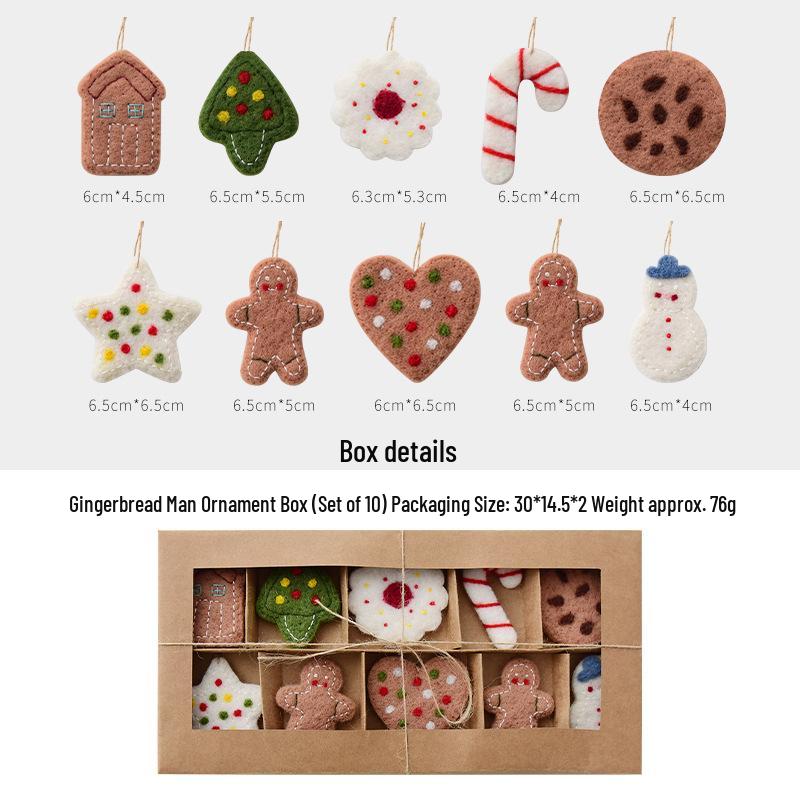 

Набор трансграничных войлочных снеговиков - Рождественские шары и маленькие подвески