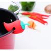 Cute Silicone Pot Lid Anti-spill Rack Heat-resistant Anti-Overflow Stoppers Pot Cover Lifter Holder Creative Kitchen Tool Gadget