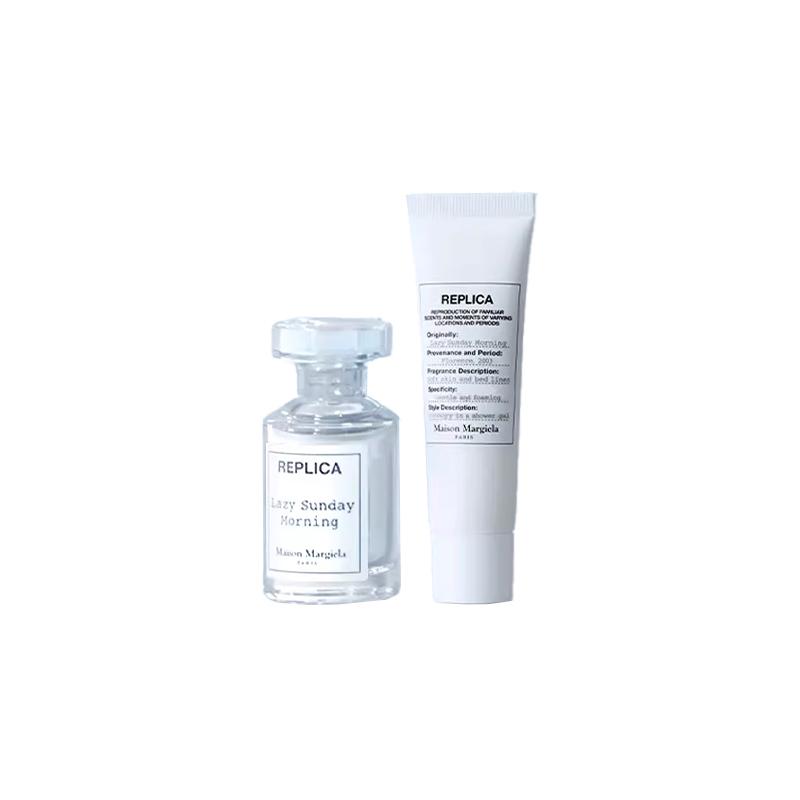

Maison Margiela Lazy Weekend Perfume Sample Set Two Piece Set Eau De Toilette 7ml+15ml Eau de toilette 7ml + shower gel 15ml