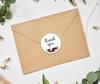 Darling Souvenir Personalized Botanical Floral 1.6 Inches Round Thank You Stickers DIY-45