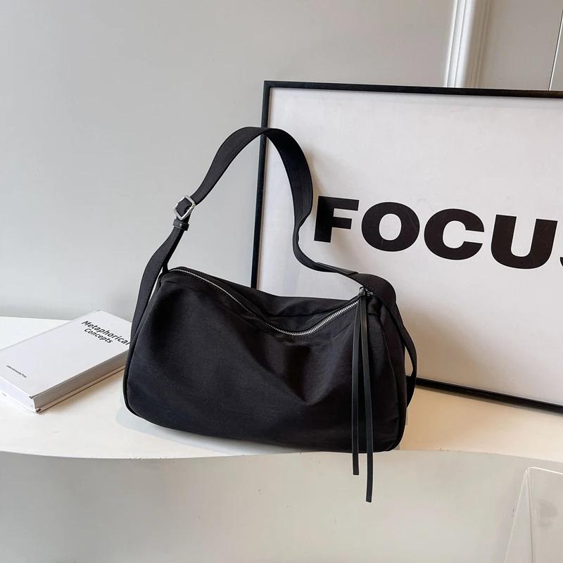 Nylon Zipper Women's Shoulder Bags High Quality Casual  New Solid Color Large Capacity  Crossbody Bags