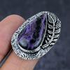 Russian Charoite Gemstone 925 Sterling Silver Jewelry Ring Size 8.5