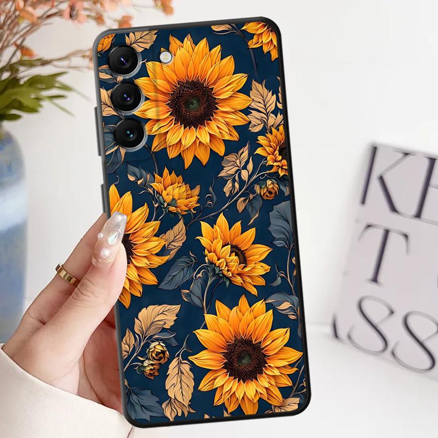 

Cartoon Flower Pattern Case for Samsung Galaxy A23 A53 A24 A55 A35 A22 A52 A32 A41 A51 A73 A36 A26 A72 A25 A71 Black Soft Phone Galaxy A22 5G