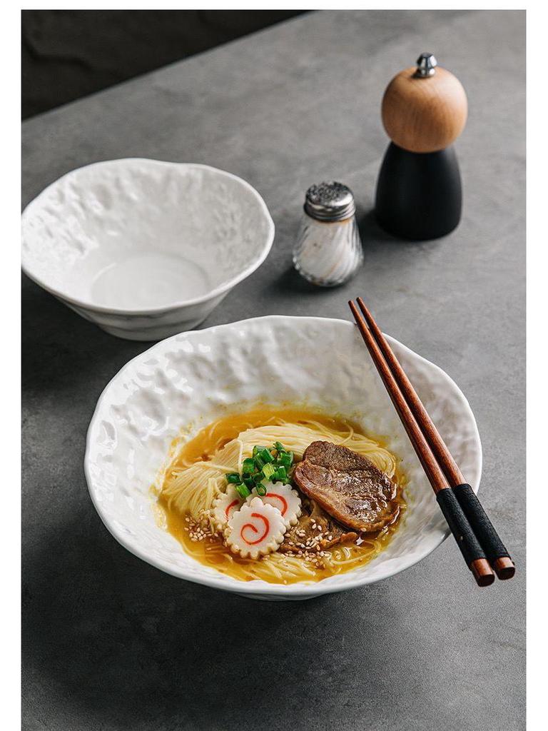 Doulidou Large Ceramic Soup & Salad Bowl - High-End Hotel Tableware