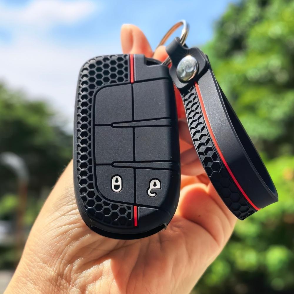 Car Remote Key Case Cover Protector Holder Shell for Dodge Challenger Hellcat SRT Auto Keychain Accessories G6
