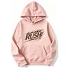 Fall/Winter  RUSH Flame Letter Graphic Front Hoodie Streetwear Casual Loose Fitted Hoodie