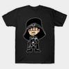 Men Black Print T-shirt Spaceballs Dark Helmet No-Cut Transfer Paper Print Cotton Tshirt