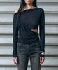 Weseuken Drapery Slit Long Sleeve (Black)