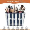 Waterproof Striped Makeup Bag Lightweight Polka Dot Makeup Case PVC Cosmetic Bag  Travel