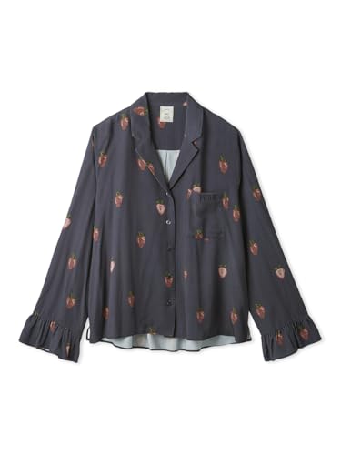Gelato Pique Strawberry Print Twill Shirt PWFT255228 Women s NVY Free Size