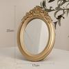 European Style Retro Carved Mirror Exquisite Golden Jewelry Tray Multifunctional Wall Mounted Mirrors for Room Decoration 2025