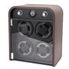 Watch Winder for 4 Mechanical Watches 5 Modes Quiet Automatic Watch Winder Display Storage Box with LED Light Temperature Humidity Sensor