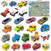 24pcs City Scene Engineering Vehicle Fire Truck Racing 3D Christmas Countdown Calendar