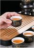 Home Tea Set: Anti-Scald Teapot, Ceramic Gongfu Cups, Stone Mill Semi-Automatic Brewer