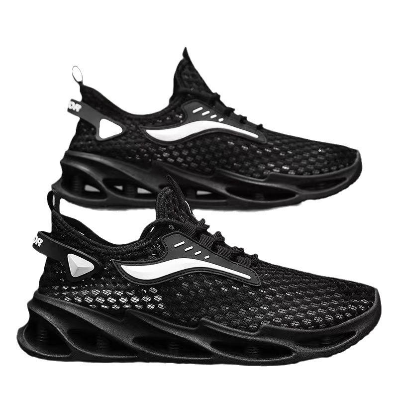New men's shoes summer breathable mesh shoes sports and leisure shoes labor insurance flat-soled soft-soled running shoes