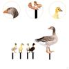 4x Duck Animal Statue Stakes, Garden Decorative, Weatherproof, Ornament for