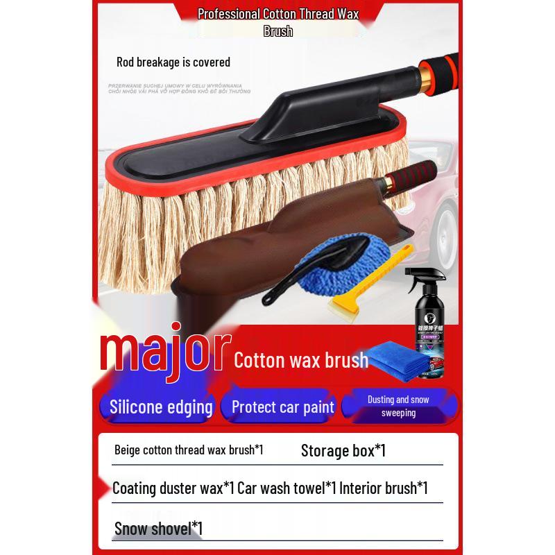 Car Cleaning Duster and Wash Brush for Dust and Snow Removal