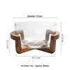 Glass Fruit Bowl with Solid Wood Stand