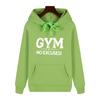 GYM Fitness Slogan Letter Print Hoodie, Unisex Sports Casual Pullover Sweatshirt