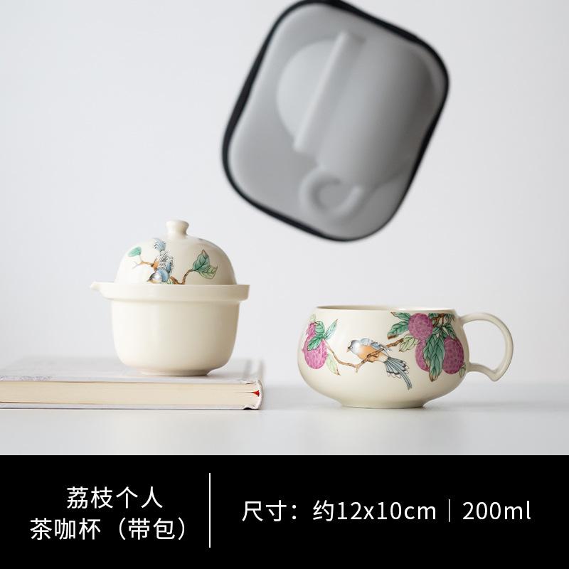 

200ml Ru Kiln Lychee Coffee Mug Couple Handgrip Cups Afternoon Tea Mug Fruit Juice Milk Jug Master Office Water Cup Cafes Craft As Your Choose