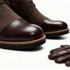 Men's Leather Lace - Up Ankle Boots Retro Color - Block Formal Casual Boots Comfortable Non - Slip Dress Boots For Daily Wear