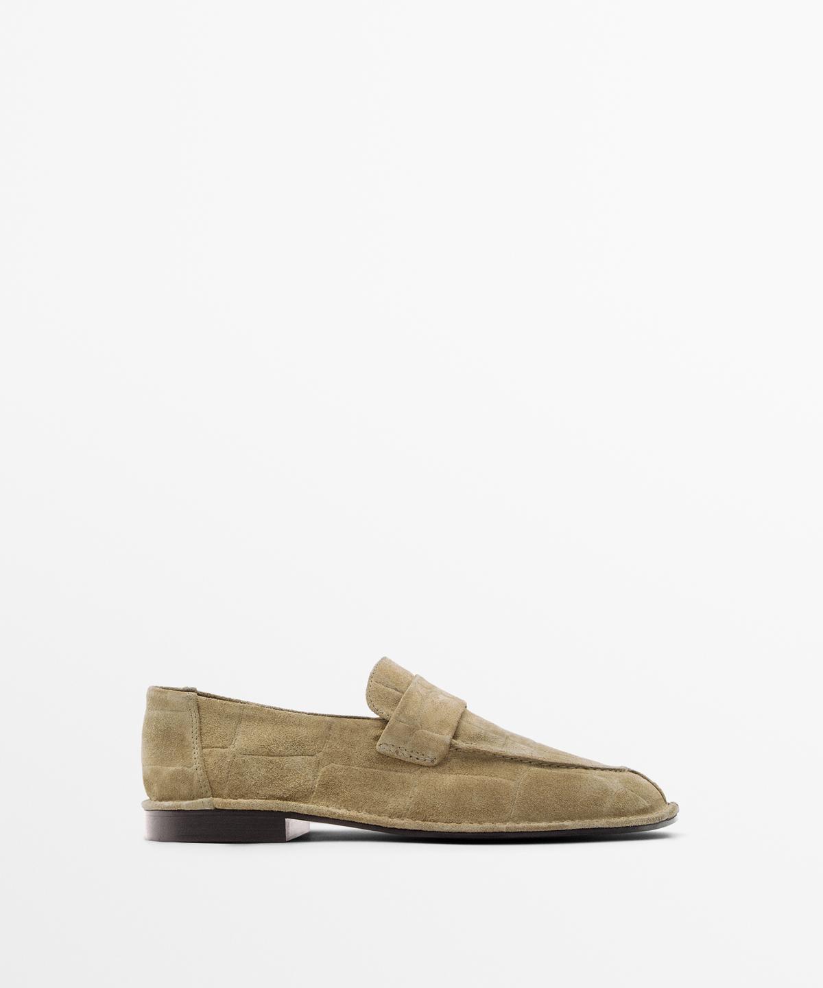Massimo Dutti Soft Leather Split Suede