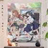 Anime R-Railgun Inspired Tapestry  for Bedroom Living Room Dorm Home Decor Aesthetic Manga Style Background Cloth