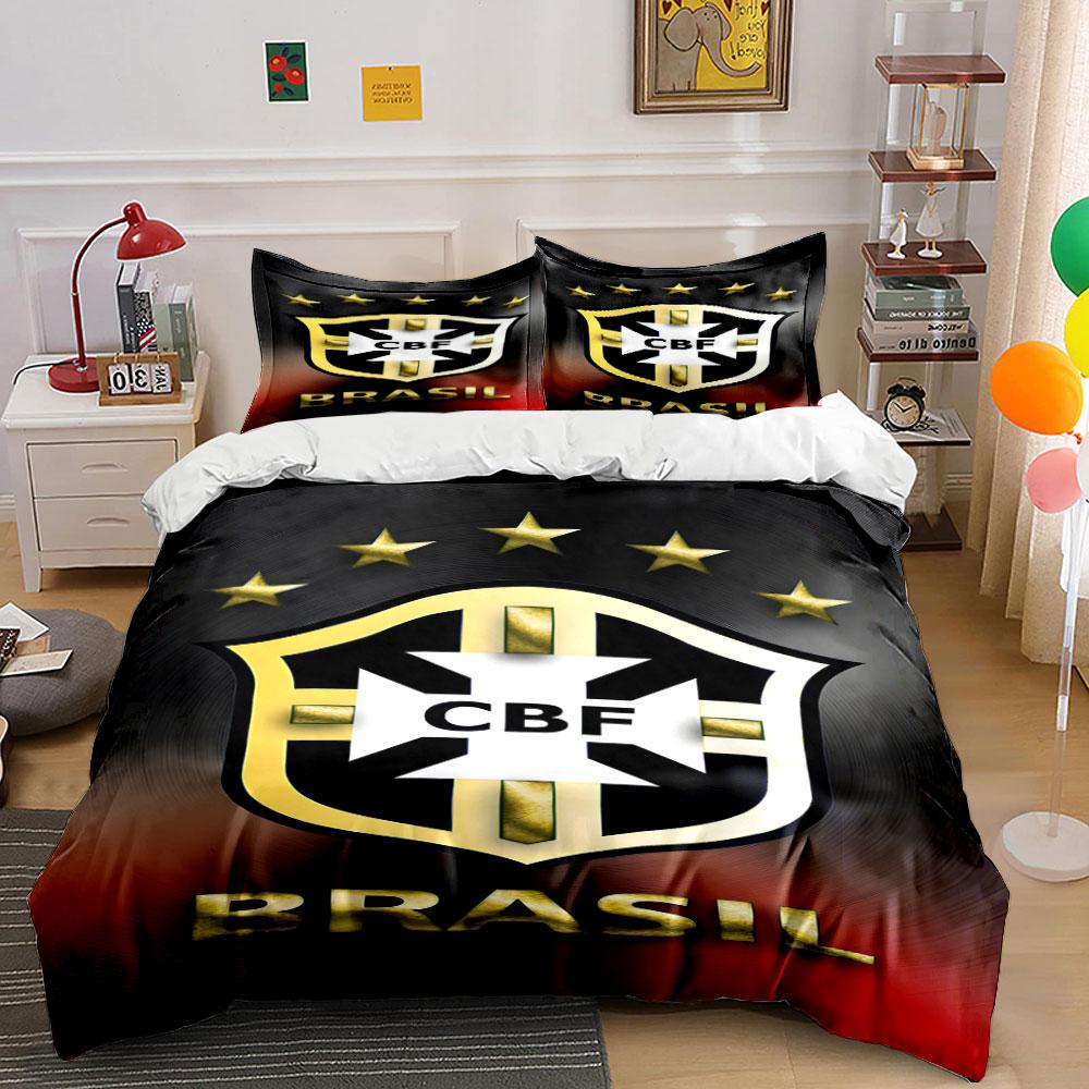Brazilian Football Federation Logo. Bedding Sets Duvet Cover Sets Duvet Covers Pillowcases(1*Duvet Cover 2*Pillowcases Without Duvet Insert)