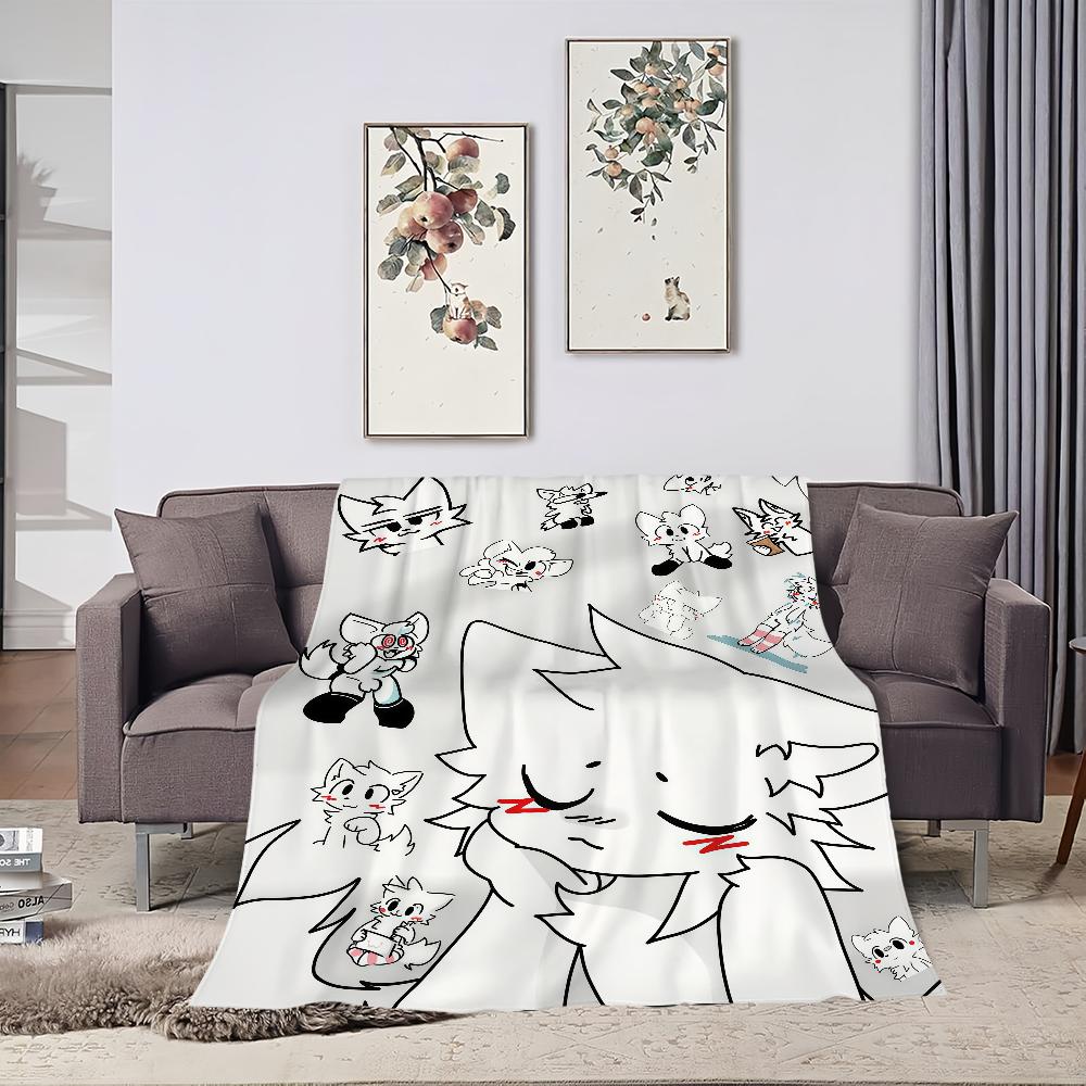 Boykisser Cute Cat Kawaii Blanket For Soft Throw Blanket for Picnic Bed Sofa Home Bedroom Cozy Warm Comfortable