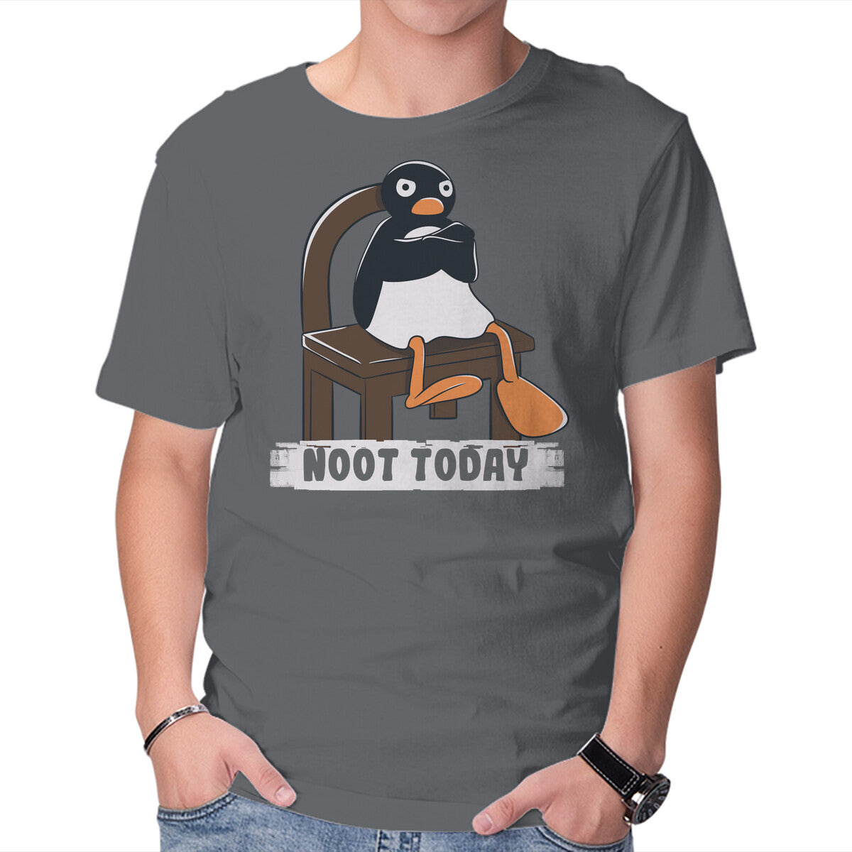 Unisex Crew Neck T-Shirt Noot Today Graphic Short Sleeve Casual Tee XXXXL