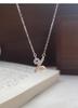 S999 Sterling Silver Freshwater Pearl Percentage Necklace High-End Clavicle Chain Accessory