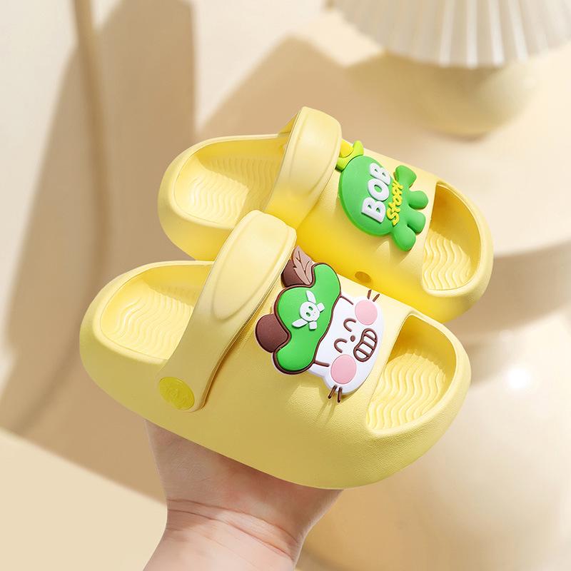 Babu Dou Lightweight EVA Sole Slippers for 1-5 Year Old Boys and Girls - Cute Two-Wear Design for Kindergarten