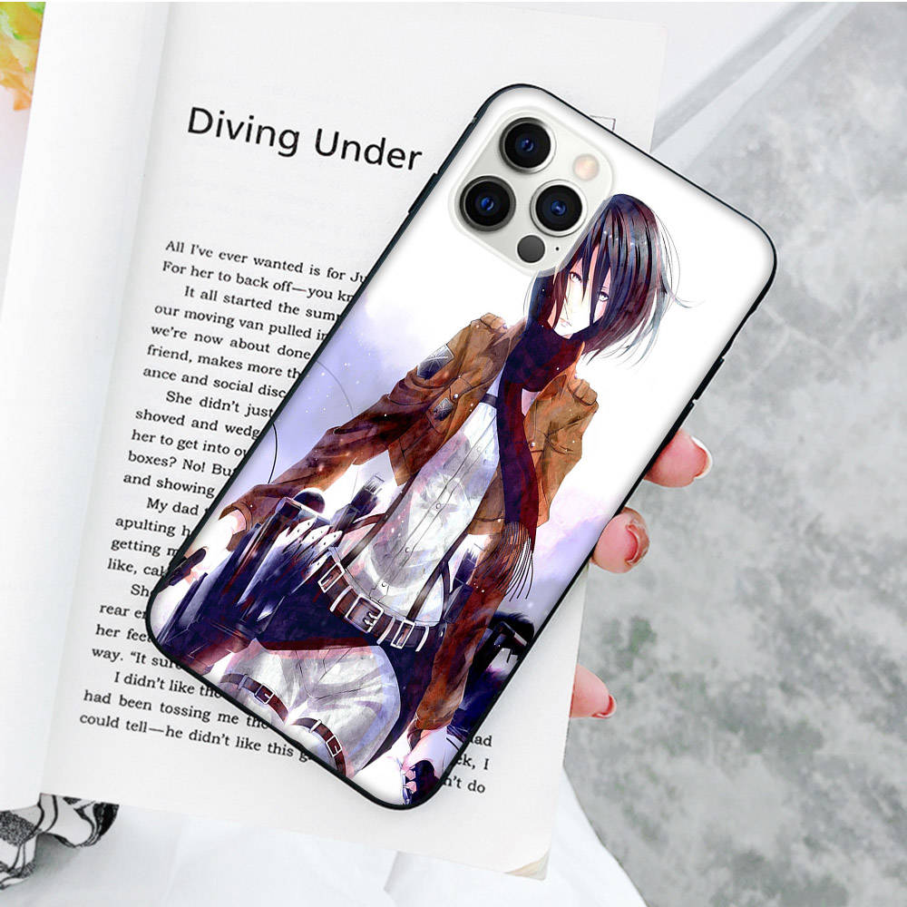 JW87 Attack on Titan Black Soft Case for OPPO Reno 8 6 5 4 Pro Plus Find X3 A17 A3 A31 A38 A40 A53 A54 A55 A74 A76 A78 A77 A80 A94 A95 A96 Lite