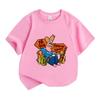Kids Boys Girls 100% Cotton Crew Neck Short Sleeve T-Shirt,