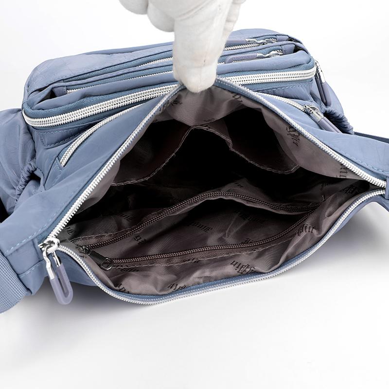 Bolso de Mujer para Exterior de Gran Capacidad Nylon Bolso para Madre de Mediana Edad Multicompartimento Hombro Bandolera