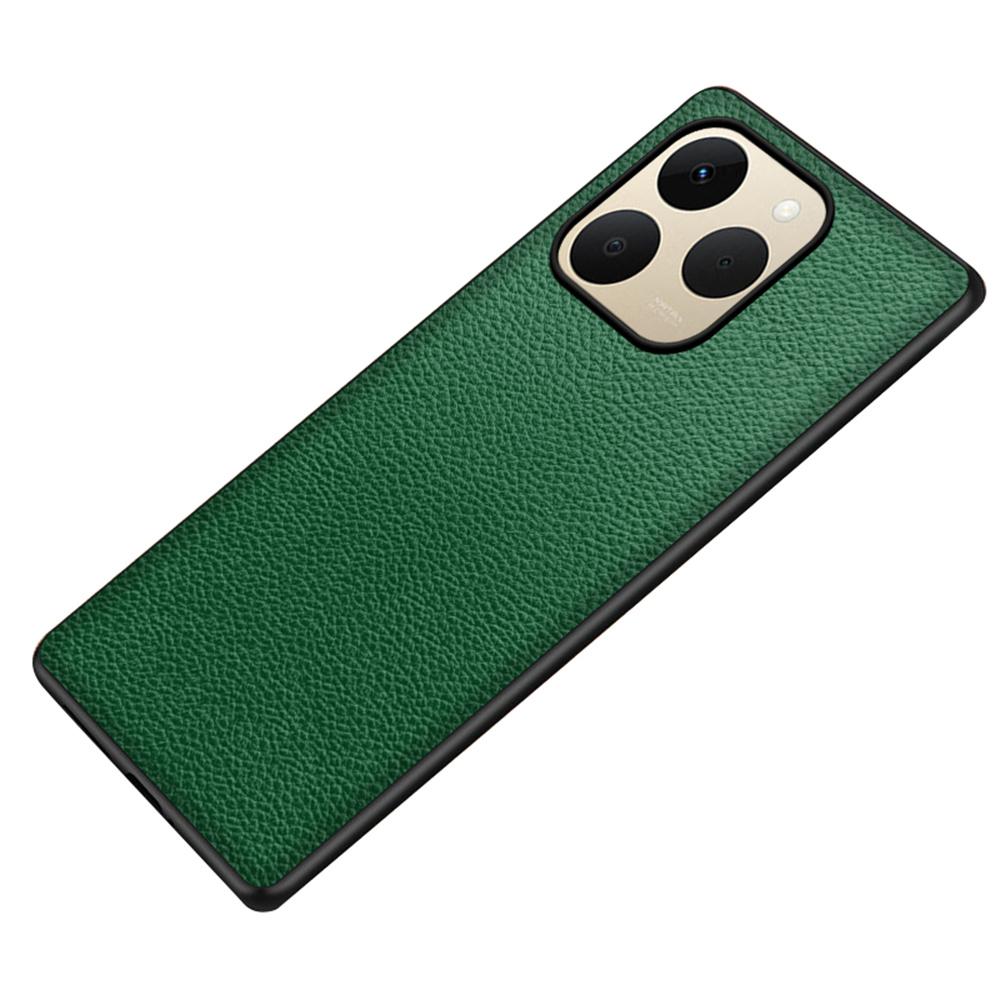 For Realme 15T 5G Case Litchi Texture PU Leather Coated PC + TPU Protective Phone Back Cover