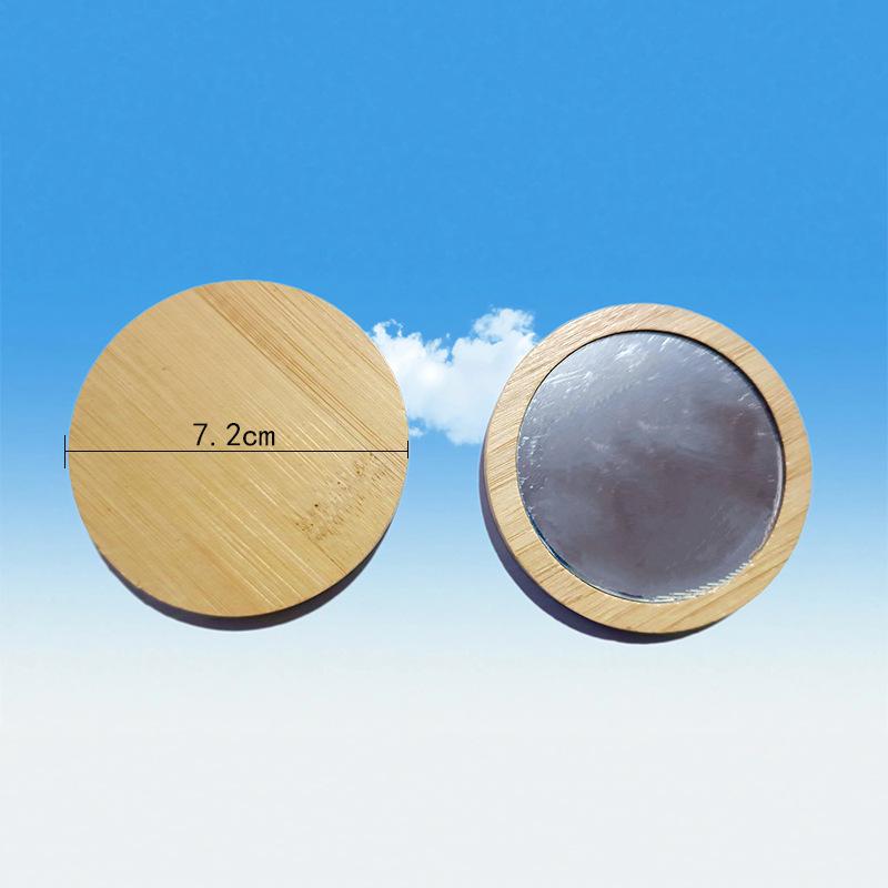 

Портативное бамбуковое карманное зеркальце - Круглое мини-аксессуар для красоты с гравировкой 0.7CM Side Press No Formaldehyde Presale