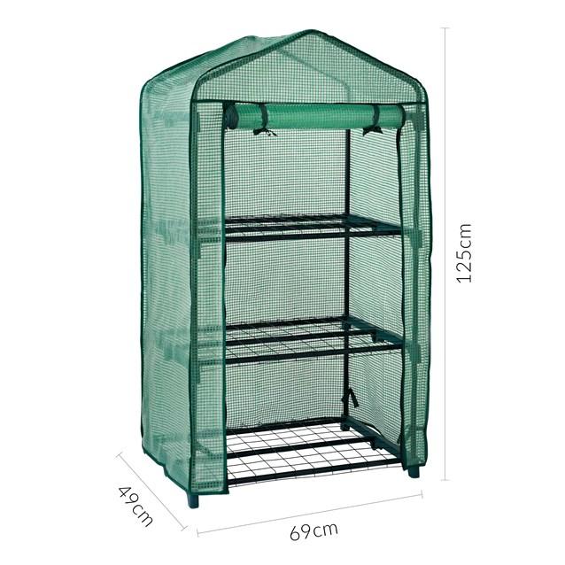 TG63479 MINI GARDEN GREENHOUSE FOIL TUNNEL FOR SHADE CULTURES on a bed