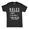 Mens Rules for Dating My Daughter T Shirt Funny Sarcastic Parenting Tee