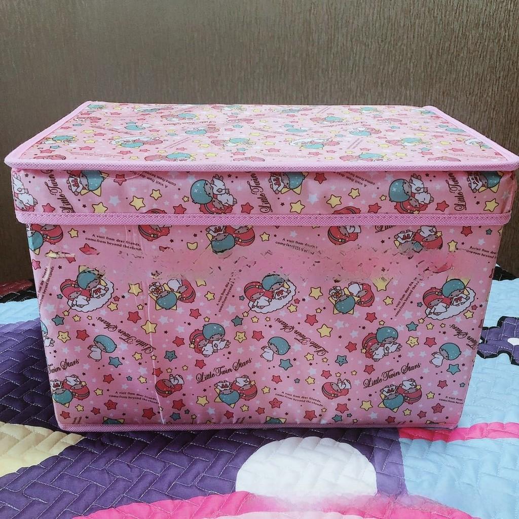Cartoon Fabric Storage Organizer With Hello Kitty Kuromi Print Design For Living Room And Dorm Use