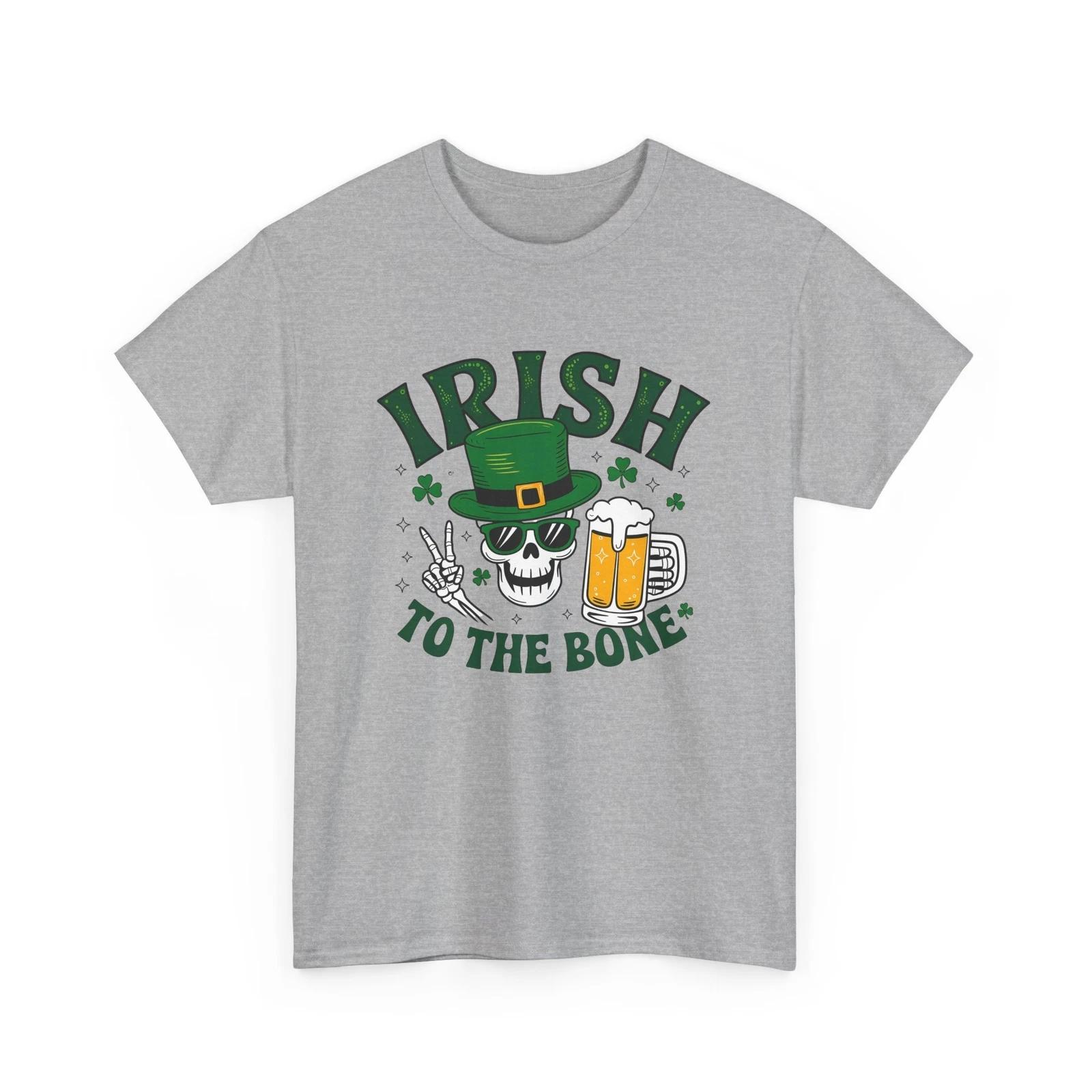 

Beer Drinking T-Shirt | Funny Beer Shirt | T-Shirt Patricks Day Irish Skeleton S