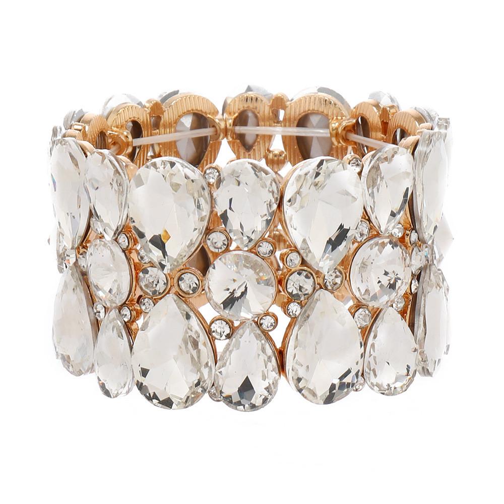 

Роскошный браслет из хрустального стекла для стильных женщин. Зима