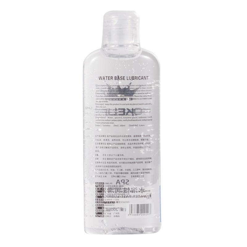 Sex Lubricant Water Base for Anal Vaginal Lubrication COKELIFE Transparent and Colorless 200ml