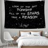 Motivational Sky & Stars Wall Tapestry - Bedroom Decorative Wall Cloth Stylish Room Tapestries for Wall Decoration