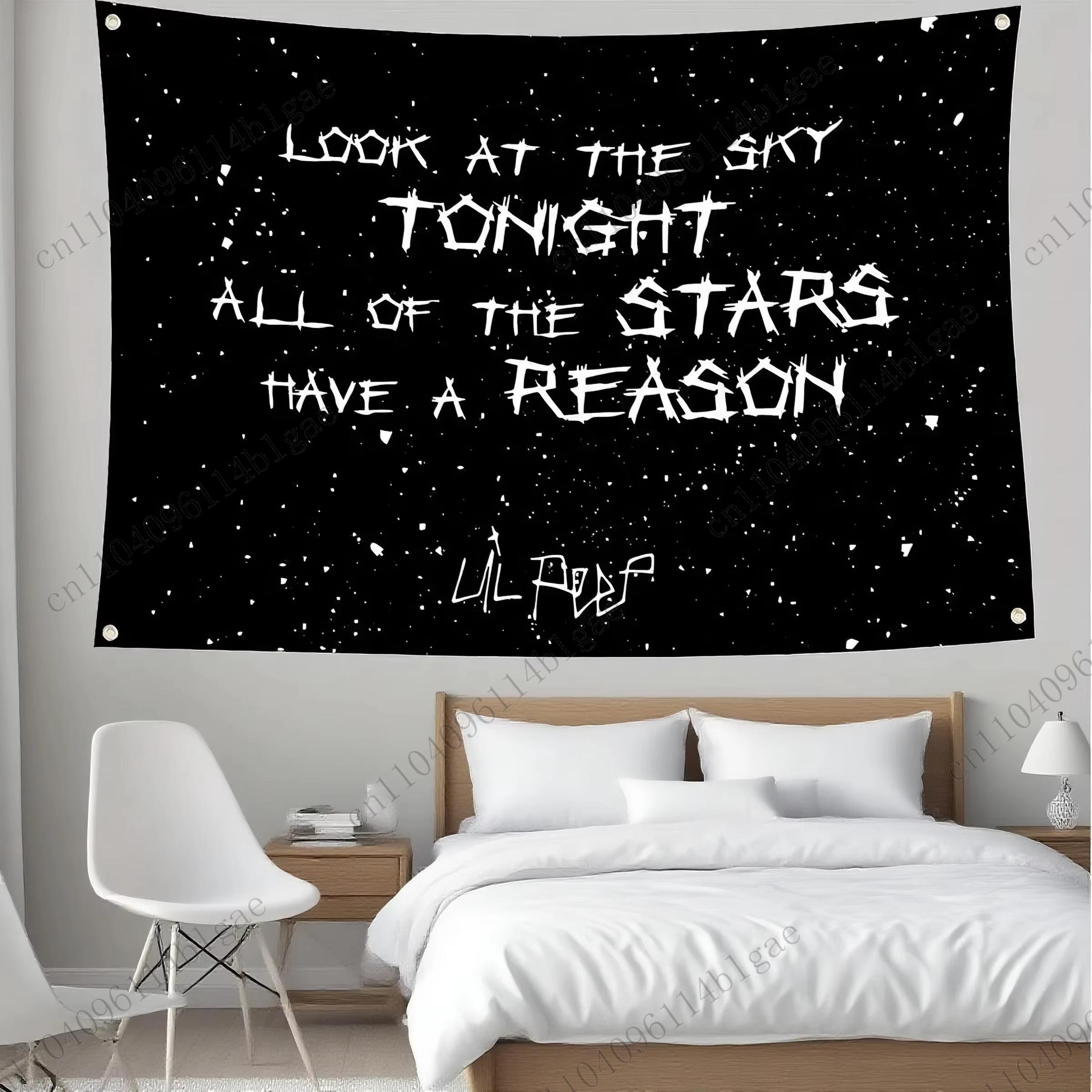 

Мотивационный настенный гобелен «Небо и звезды» - Декоративная настенная ткань для спальни Стильные гобелены для украшения стен комнаты 29x37in