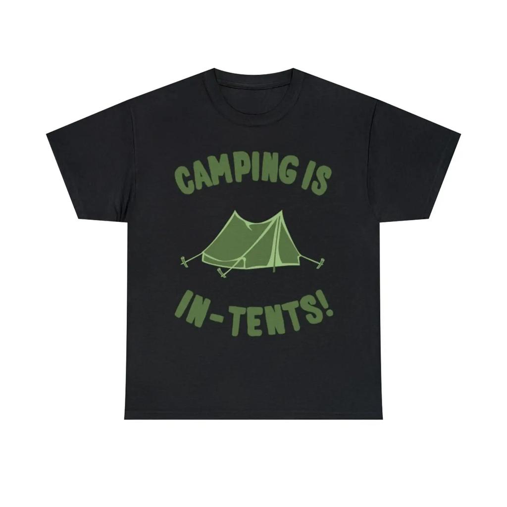 Camping Is In Tents T Shirt S 5xl Vintage Graphic Slightly Top For Everyday Wear Streetwear Stylish Designer Clothes
