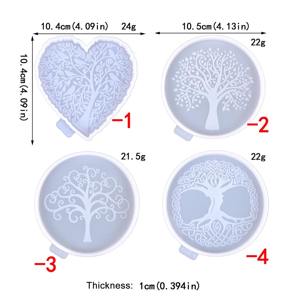 Placemat Tray Molds DIY Coaster Molds Silicone Tray Molds Epoxy Resin Casting Molds for DIY Casting Home Decoration